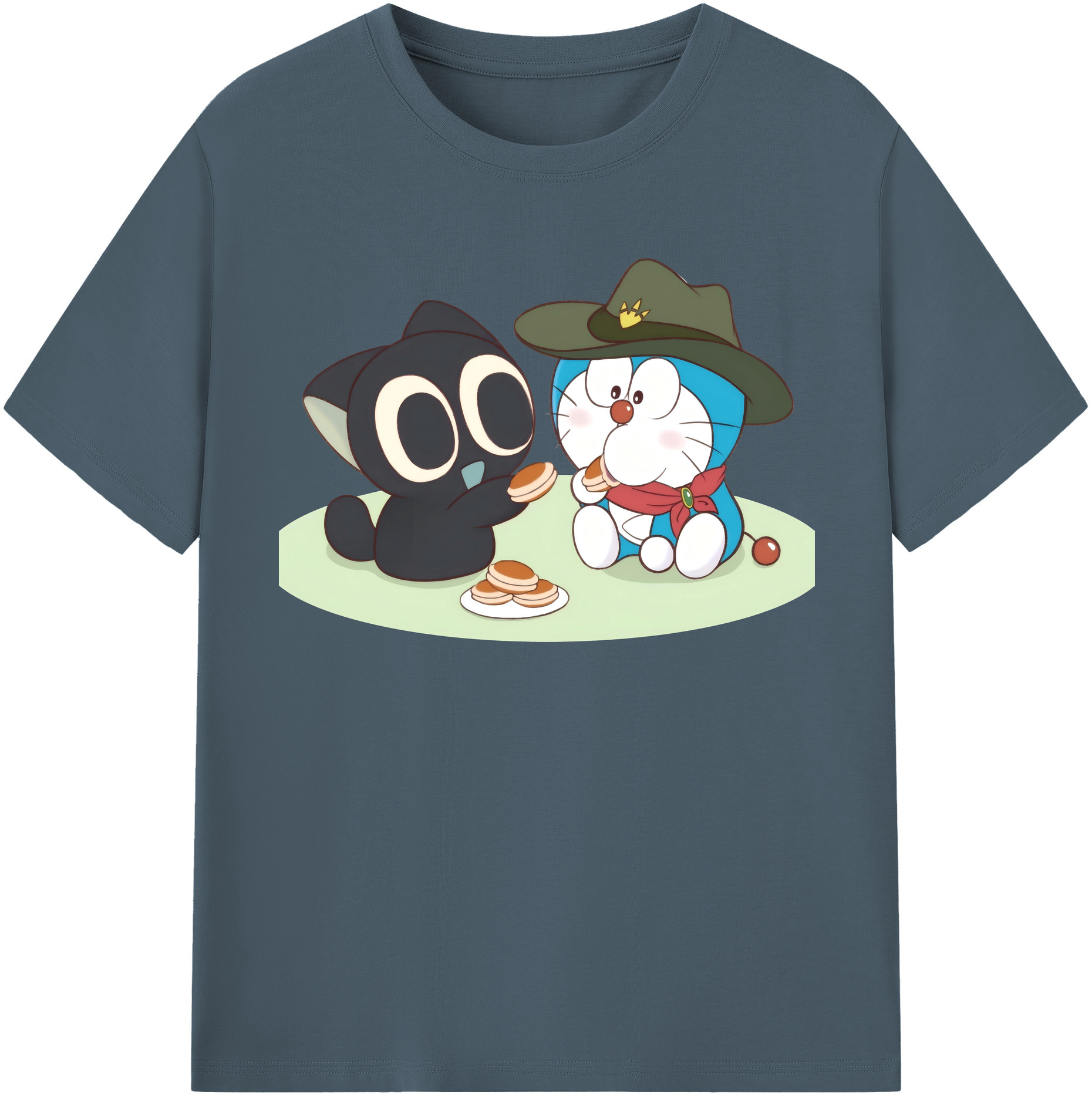 （画像用） ドラえもん Doraemon 綿100％半袖Tシャツ（フロントプリント）